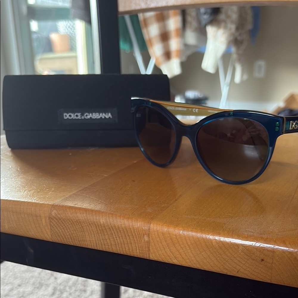 Dolce & Gabbana Turquoise Sunglasses Classic Design